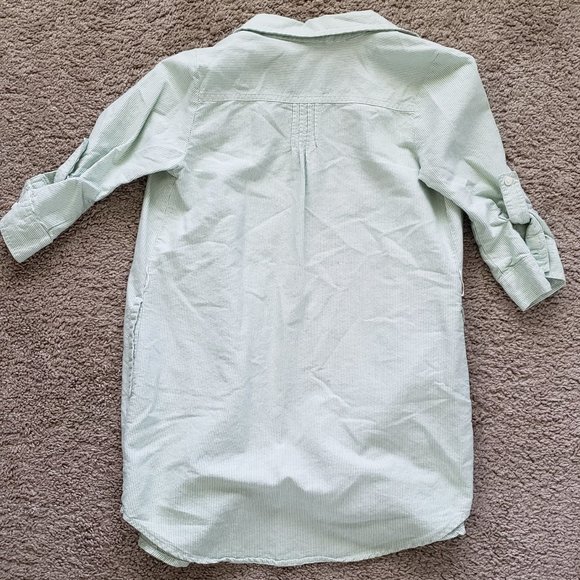 CRAZY 8 Girls Collared Green/White T-Shirt Dress Size:10 - Picture 6 of 7